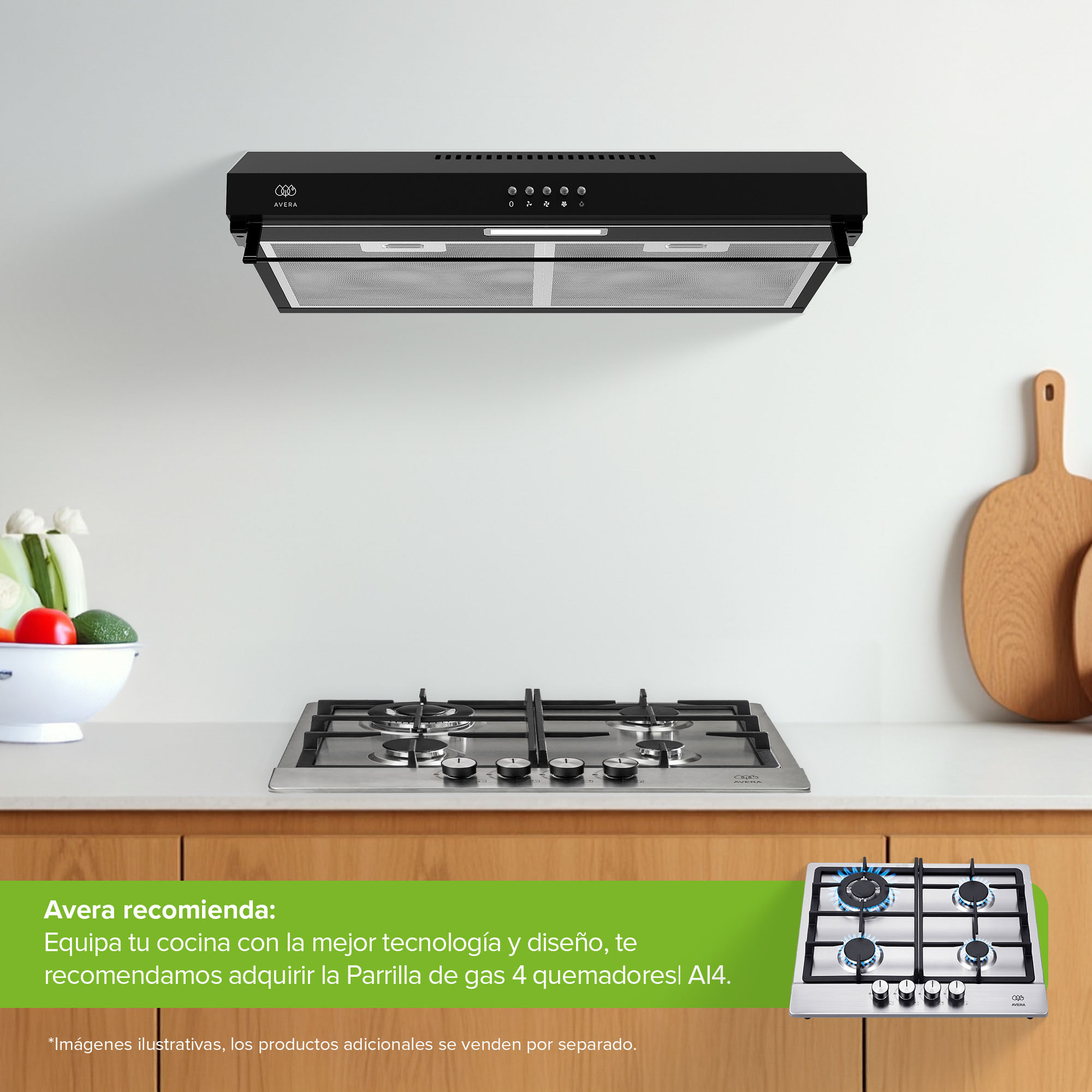 Foto 8 | Campana Extractora de Pared Avera Cea60n Negra 60 cm