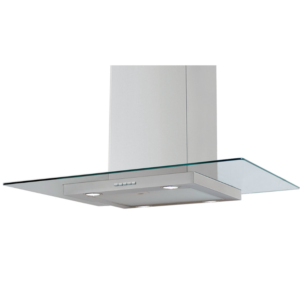 Foto 2 pulgar | Campana Isla Ihd Isola Miami 90 Cm (36'') Purificadora Cristal Acero Inox