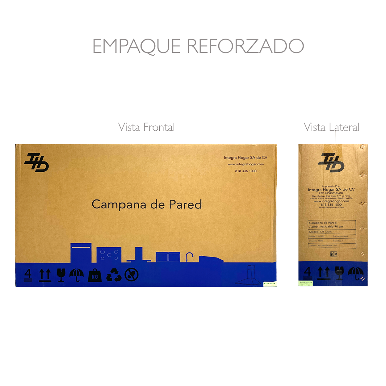 Foto 5 | Campana Pared Ihd Ch Tulum 90 de 89.5 cm Purificadora Acero Inoxidable Piramidal