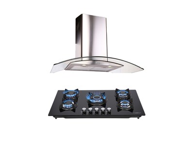 Foto 1 | Combo Campana Odipo de Pared Mantix 90 Cm y Parrilla Odipo Cristal Ceres 86 Cm