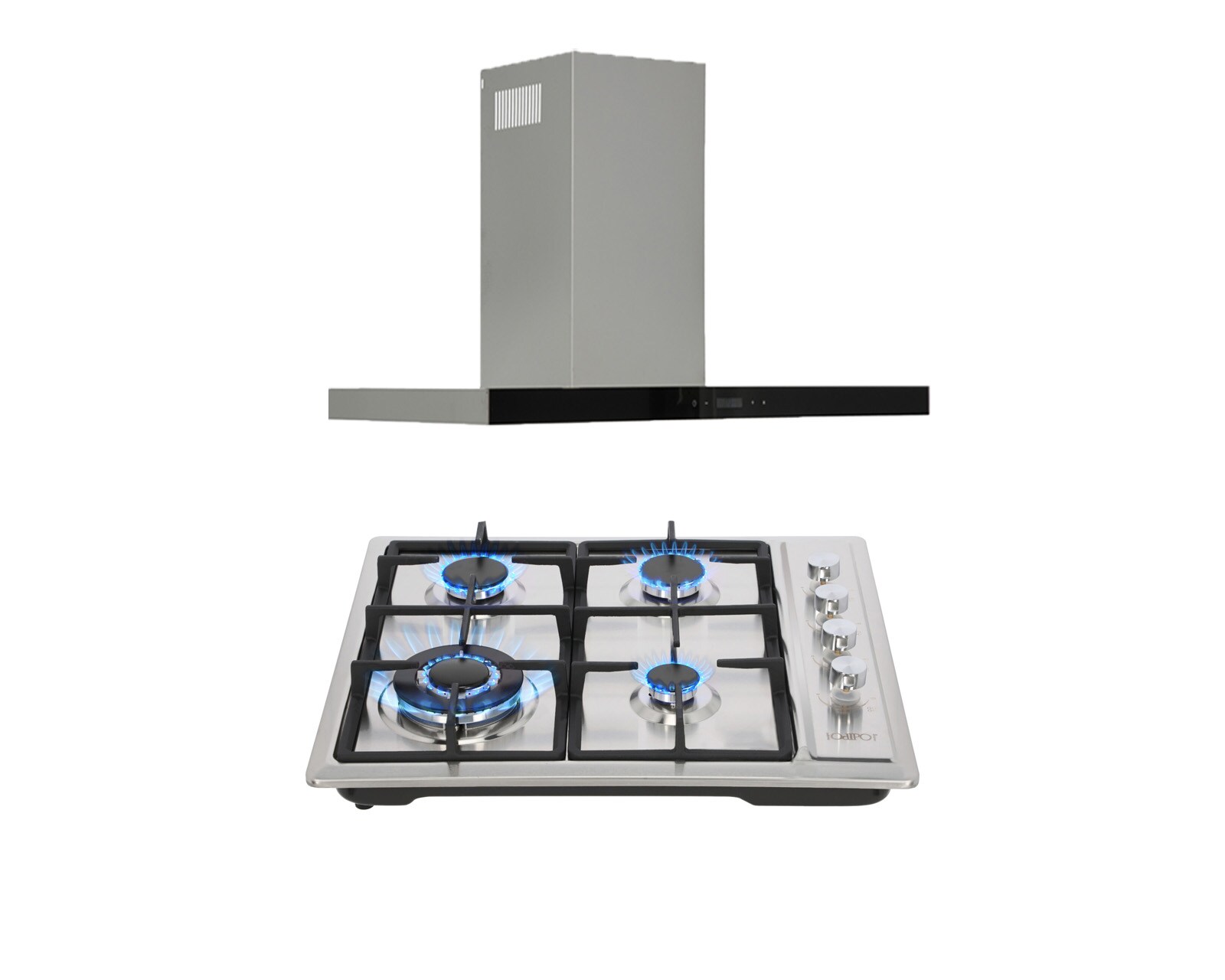 Combo Campana Odipo De Pared Temax Y Parrilla Odipo Acero Vulcano 60 Cm $7,567