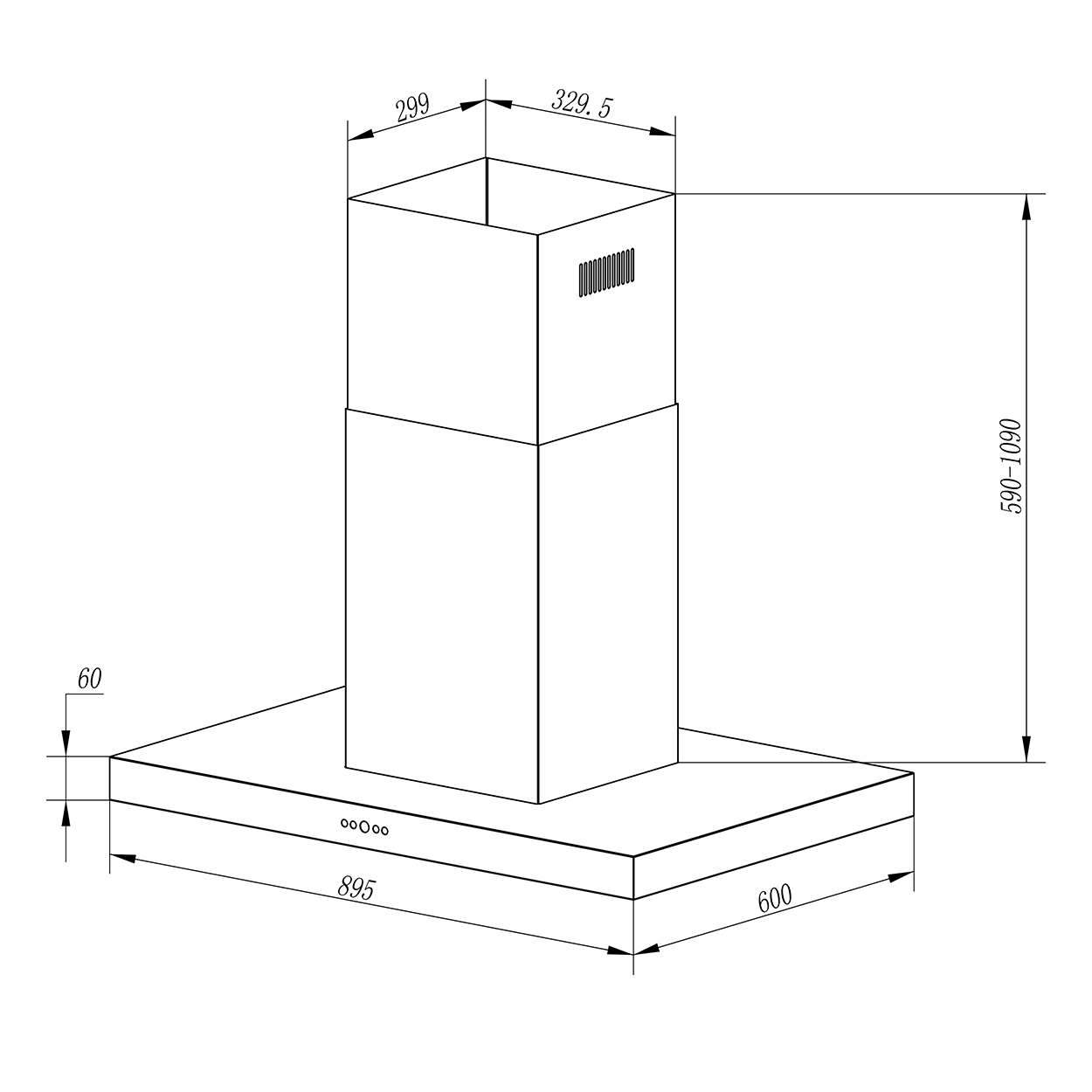 Foto 5 pulgar | Campana Isla Ihd Isola Cancun 90 Cm (36'') Purificadora Acero Inox