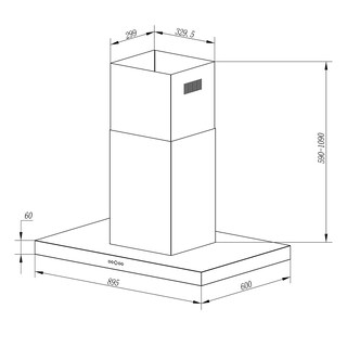 Foto 4 | Campana Isla Ihd Isola Cancun 90 Cm (36'') Purificadora Acero Inox
