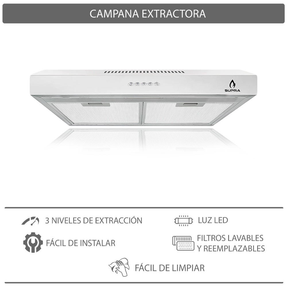 Foto 6 | Campana Extractora Cielo Empotrable De 50cm Slim En Acero Inoxidable