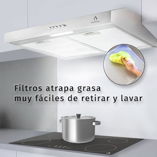 Foto 8 | Campana Extractora Cielo Empotrable De 50cm Slim En Acero Inoxidable