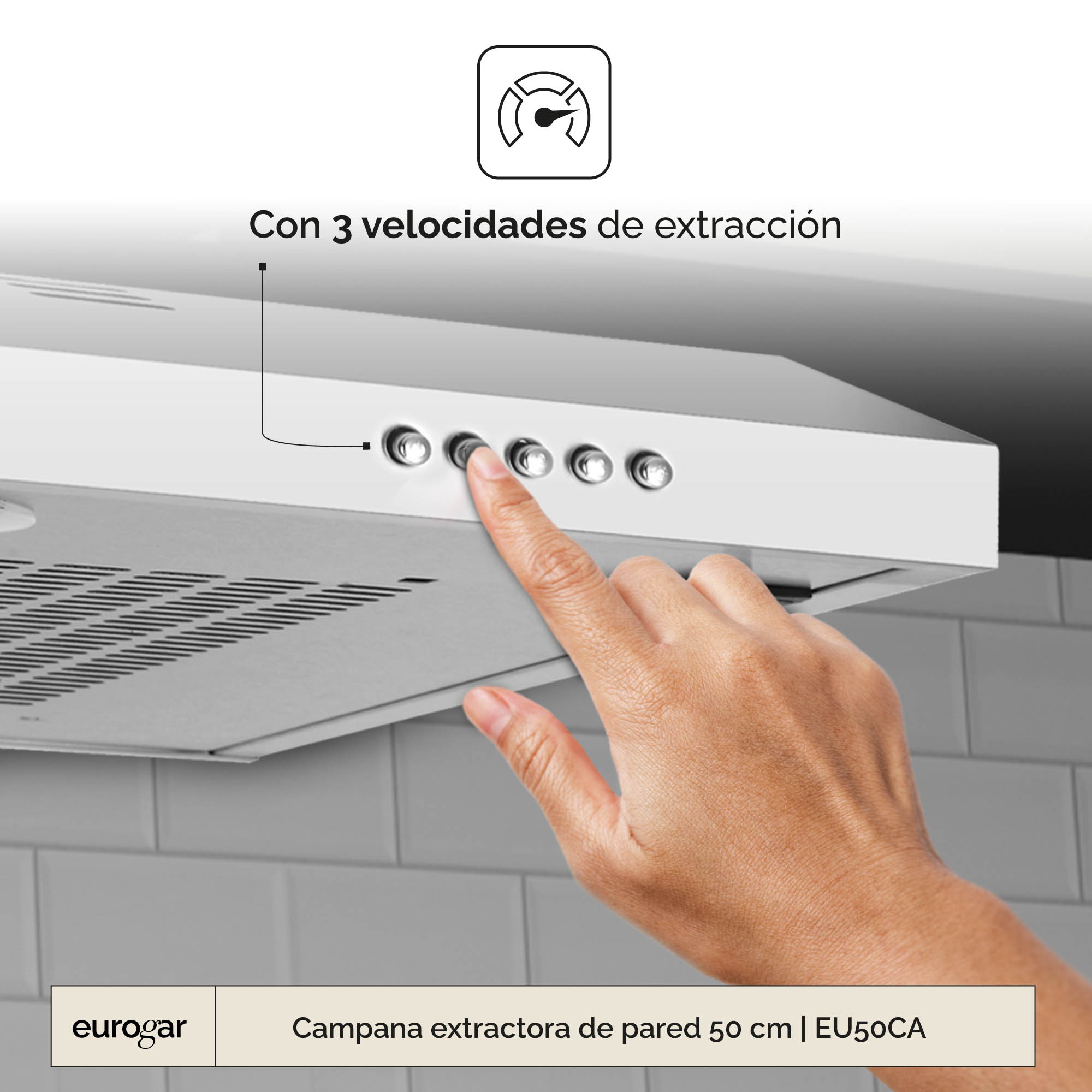 Foto 4 pulgar | Campana Extractora Para Pared Eurogar Eu50ca