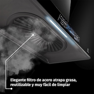 Foto 4 | Campana Supra Legacy Extractora para Pared 90 cm Negra