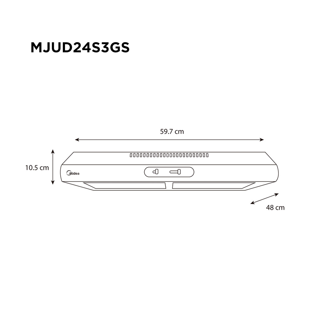 Foto 7 pulgar | Campana de Pared Midea 24” Slim - Acero Inoxidable