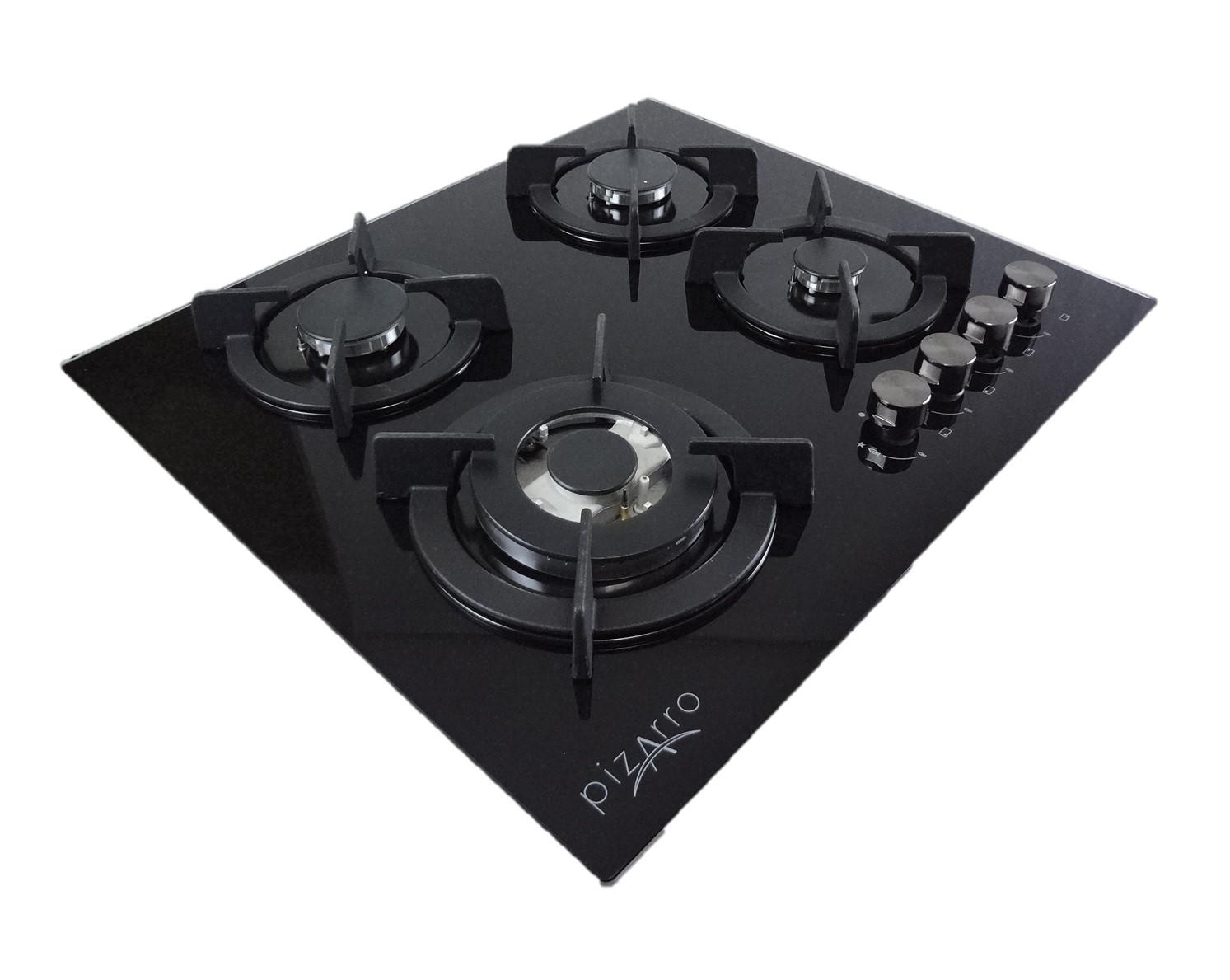 Foto 4 pulgar | Kit Campana Purificadora 60cm + Parrilla 4 Quemadores en Cristal Negro