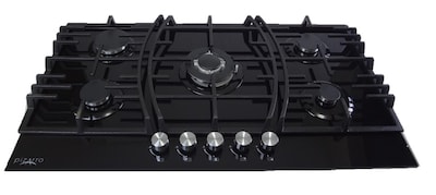 Foto 5 | Kit Campana Purificadora y Parrilla de 5 Quemadores en Cristal Negro de 90 cm