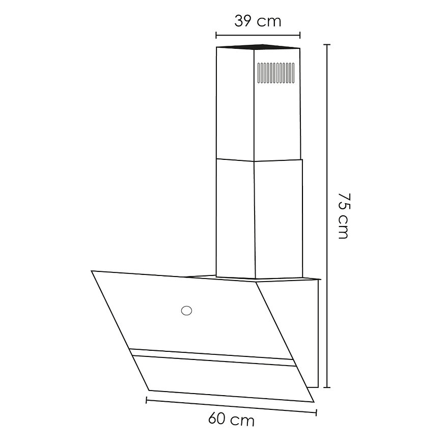 Foto 3 pulgar | Campana Pared Eb Técnica Eb-332 De 60 Cm Purificadora Acero Negro Y Cristal