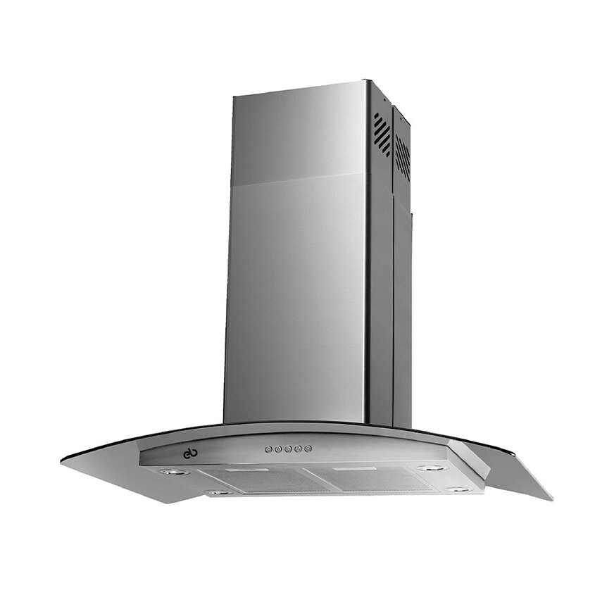 Campana Isla Eb Técnica Eb-390ic De 90 Cm Purificadora Acero Inox Y Cristal $12,829