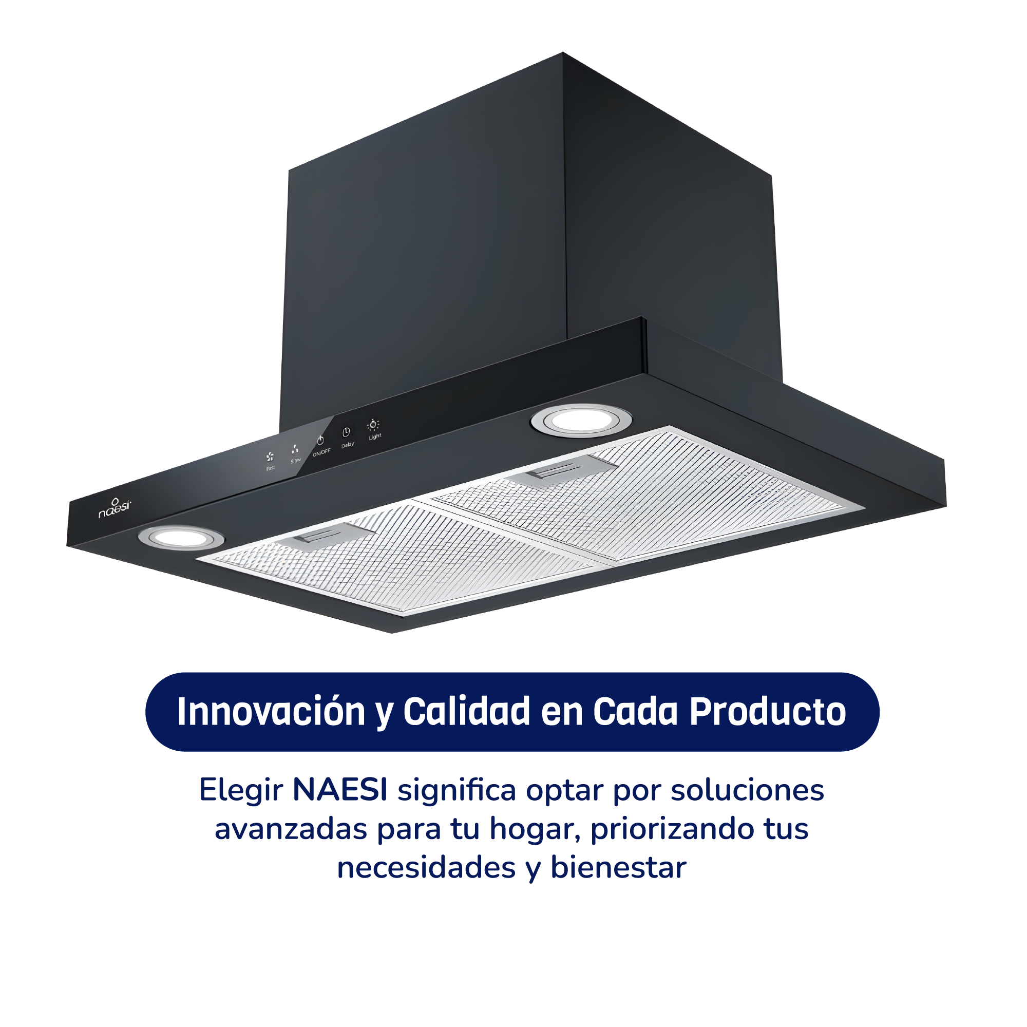 Foto 6 pulgar | Campana De Cocina Extractora 75 Cm Para Pared Naesi An512 Negro