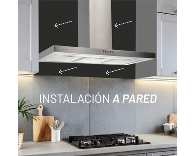 Foto 4 | Campana Extractora A Pared Acero Inoxidable Nuur 90 Cm