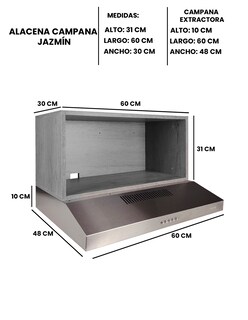 Foto 8 | Campana Extractora para Cocina Decomobil con Alacena