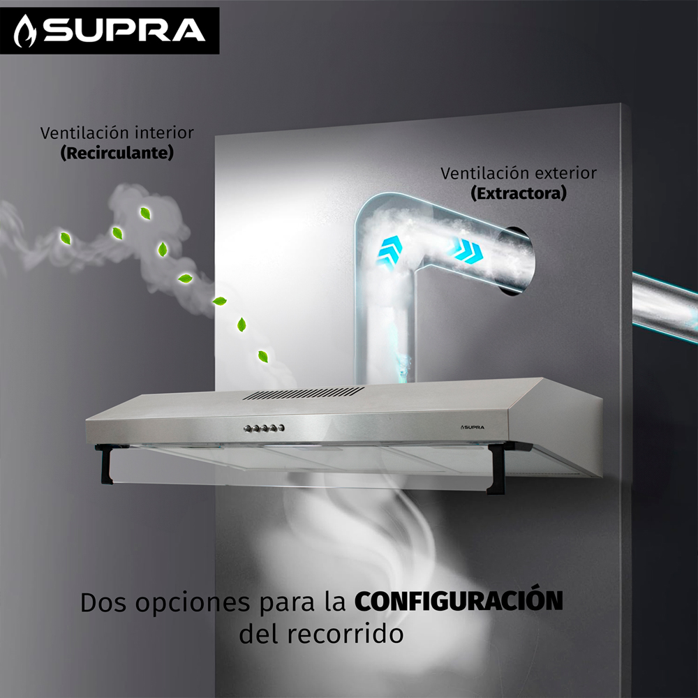 Foto 7 pulgar | Campana Extractora De Pared 80 Cm De Acero Inoxidable Modl Nube A-80