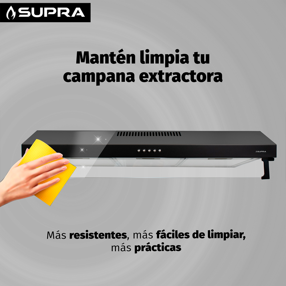 Foto 5 pulgar | Campana Extractora De Pared 80 Cm Acero Negro