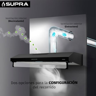 Foto 6 | Campana Extractora De Pared 80 Cm Acero Negro