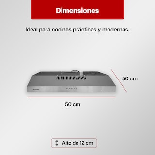 Foto 3 | Campana Extractora Maxims Hf5101sa Inoxidable 50cm