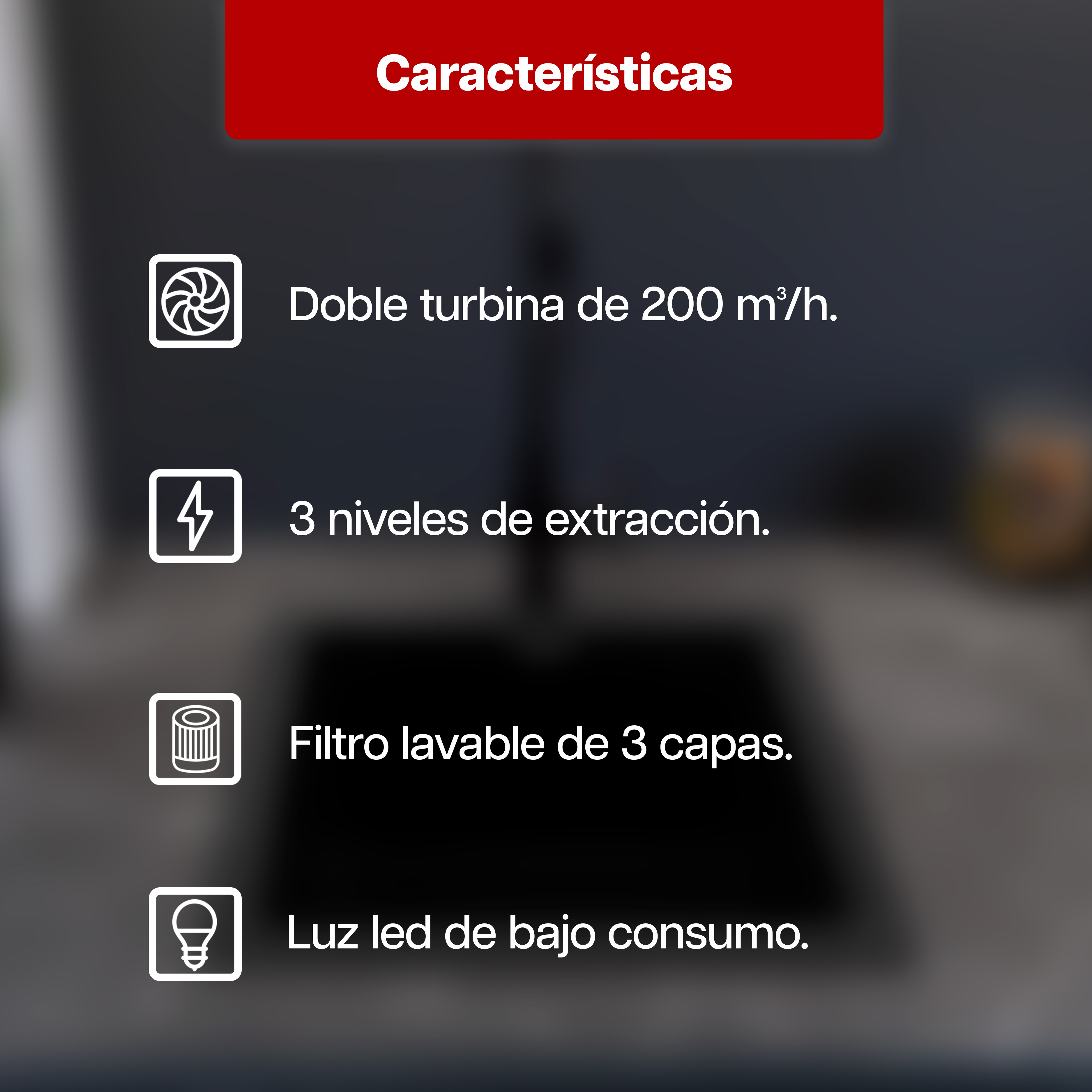 Foto 6 | Campana Extractora Maxims Hf8101sa Inoxidable 80 Cm Con Doble Turbina