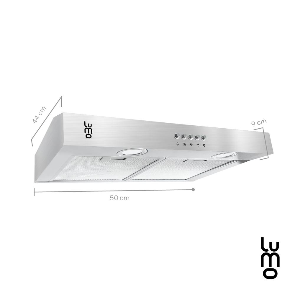 Foto 4 pulgar | Campana Cocina Extractora De Pared 50 Cm Acero Inox Luz Led