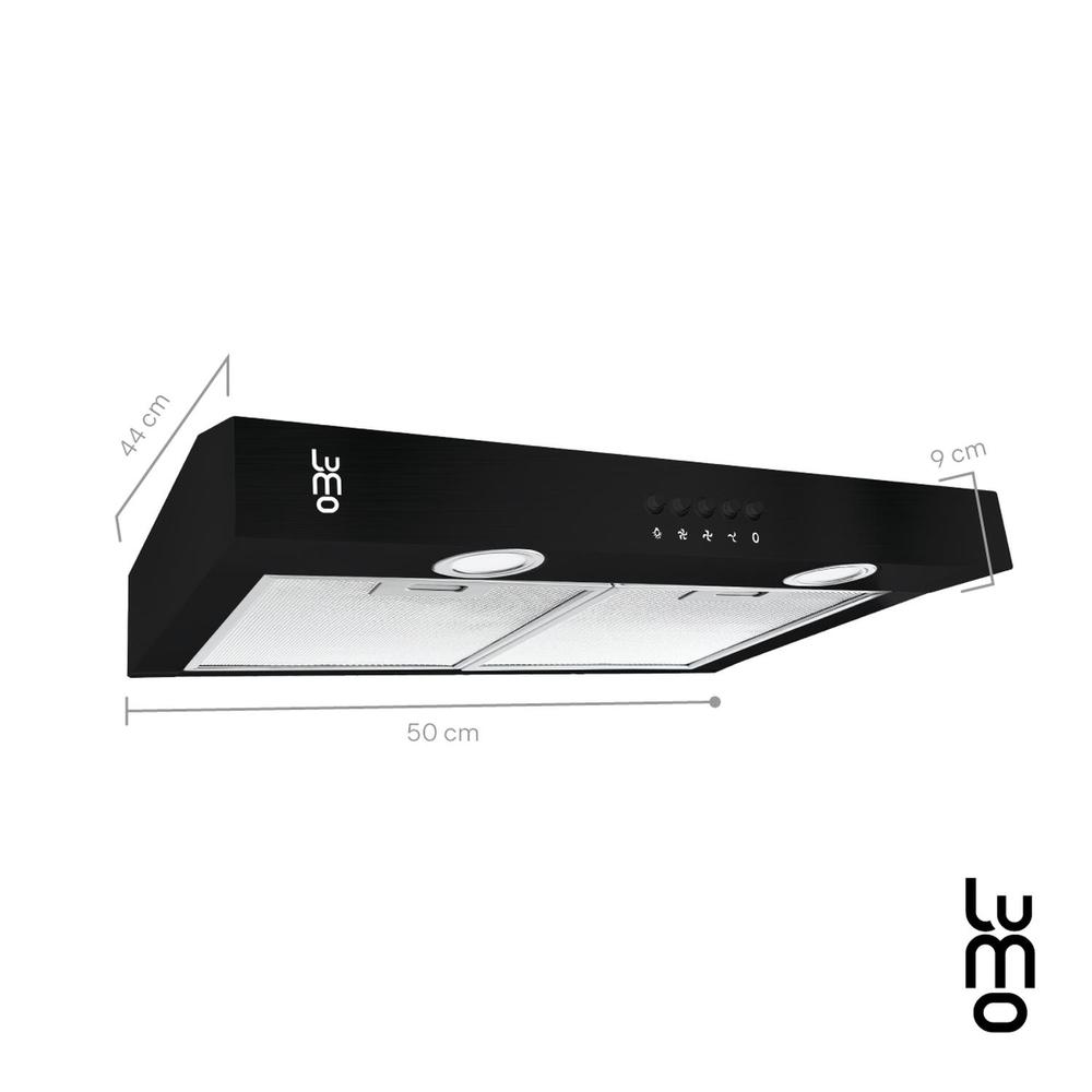 Foto 4 pulgar | Campana Cocina Extractora De Pared 50 Cm Acero Inox Luz Led