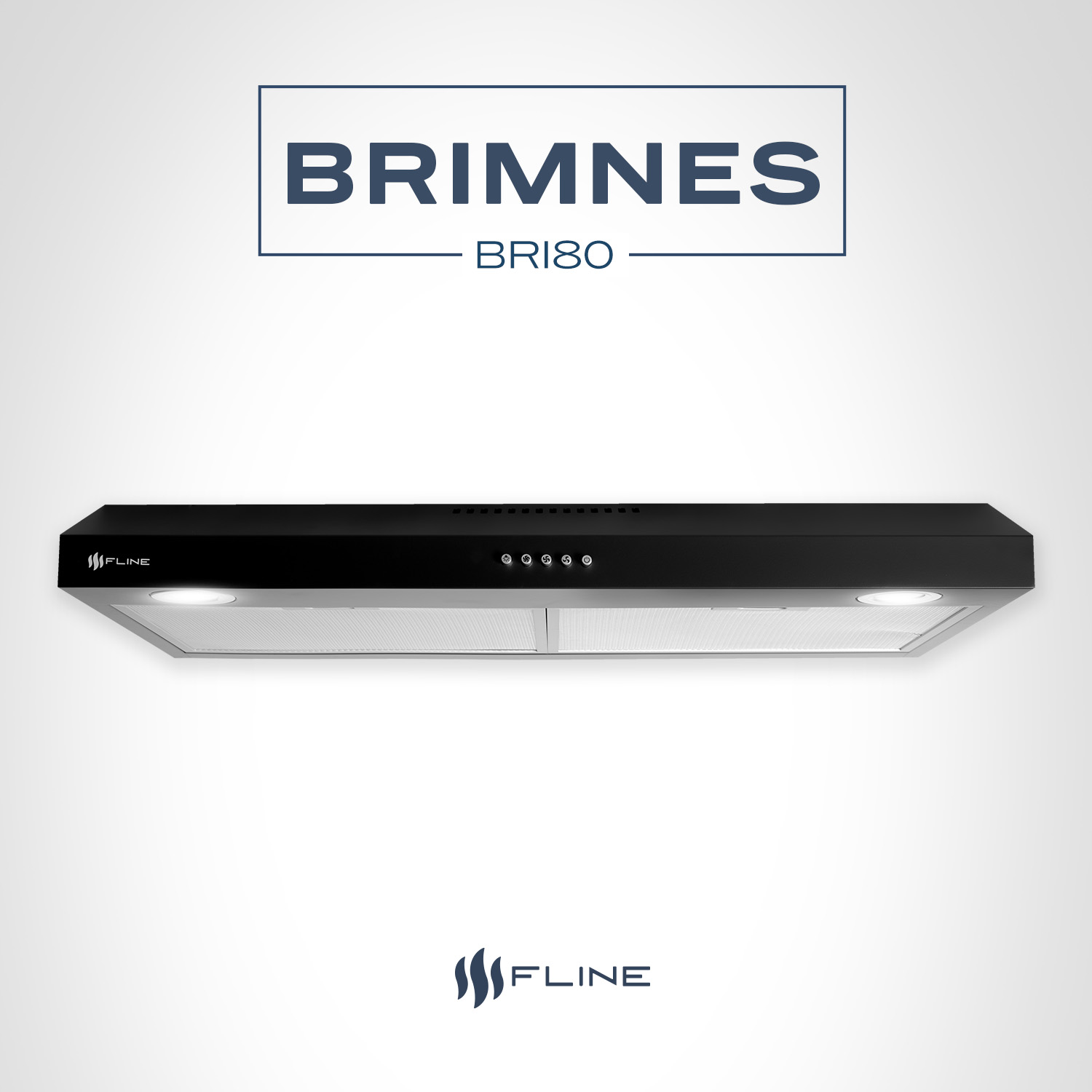 Foto 6 | Campana Extractora De Cocina Slim 80 Cm Negro Matte  | Bajo Gabiente | Brimnes 80| Fline