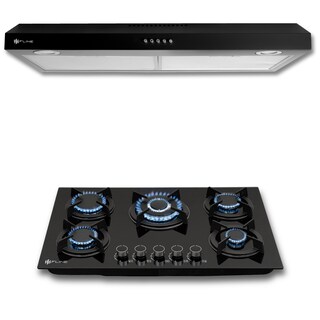 Foto 1 | Combo Parrilla de Gas y Campana Acero Inoxidable Fline Os5br80 5 Quemadores