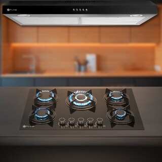 Foto 5 | Combo Parrilla de Gas y Campana Acero Inoxidable Fline Os5br80 5 Quemadores