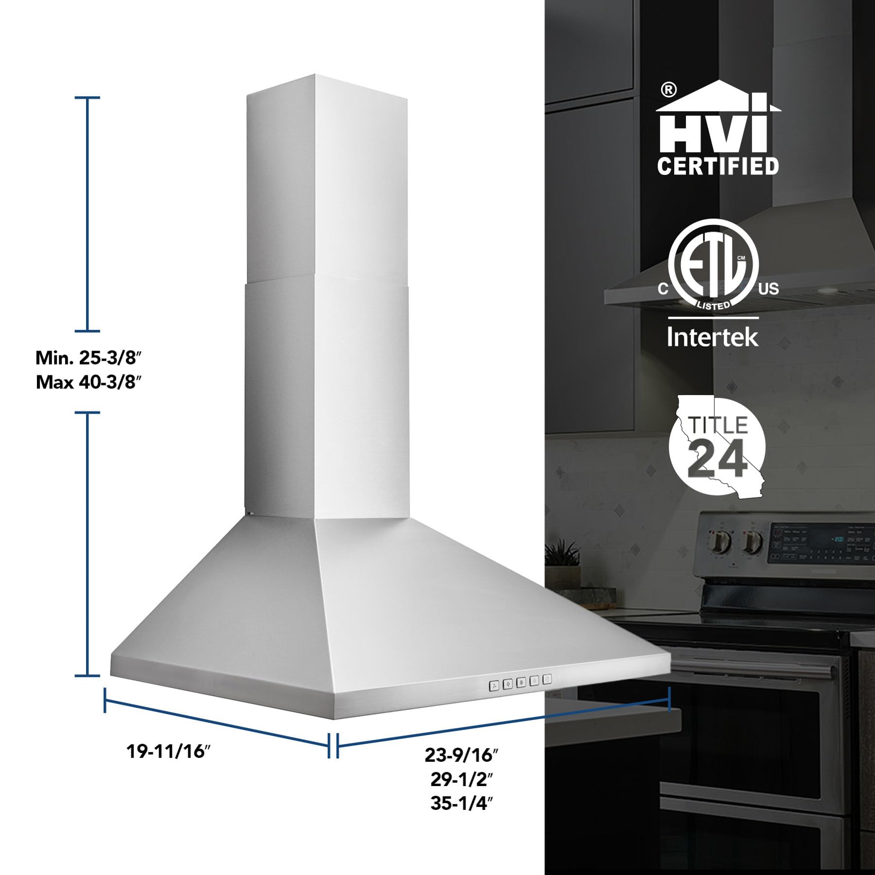Foto 4 pulgar | Campana Extractora Broan-nutone 24 Pyramidal 450 M³/h - Venta Internacional.