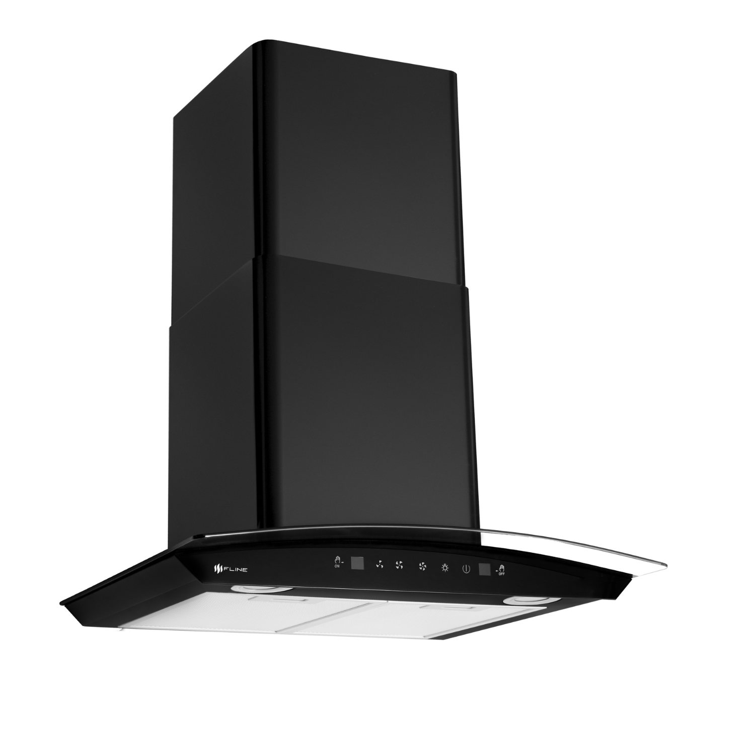 Foto 2 pulgar | Campana Extractora De Cocina De Pared 60 Cm Cristal Curvo Negra  | Controles Touch| Copenhague 60| Fline