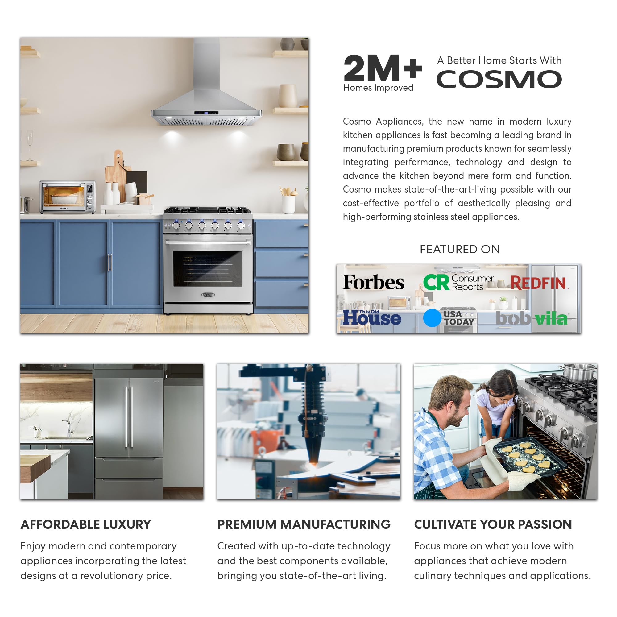 Foto 4 | Campana Extractora Island Cosmo Cos-63iss75 Con 380 Cfm, 90 Cm, Acero Inoxidable - Venta Internacional.