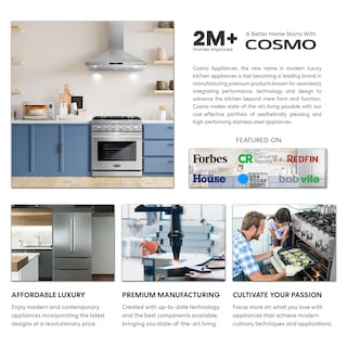 Foto 4 | Campana Extractora Island Cosmo Cos-63iss75 Con 380 Cfm, 90 Cm, Acero Inoxidable - Venta Internacional.