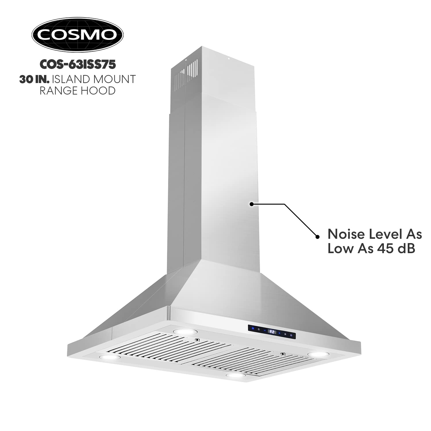 Foto 8 pulgar | Campana Extractora Island Cosmo Cos-63iss75 Con 380 Cfm, 90 Cm, Acero Inoxidable - Venta Internacional.