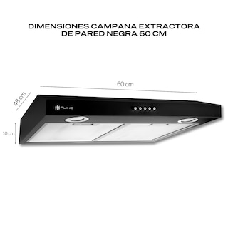 Foto 3 | Fline Combo Parrilla De Gas Y Campana Extractora 60 Cm Gabinete Negra Op4br60