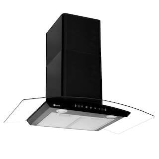 Foto 1 | Campana De Cocina 90 Cm De Pared Cristal Curvo Y Color Negro Matte Controles Touch 3 Velocidades Copenhague 90