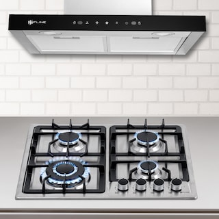 Foto 5 | Combo Parrilla de Gas y Campana Extractora 60 cm Fline Pared Tipo T Acero Inox MA4HA60