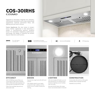 Foto 3 | Campana Extractora Cosmo Cos-30irhs Lumin Collection 380 M³/h 30 Pulgadas - Venta Internacional.