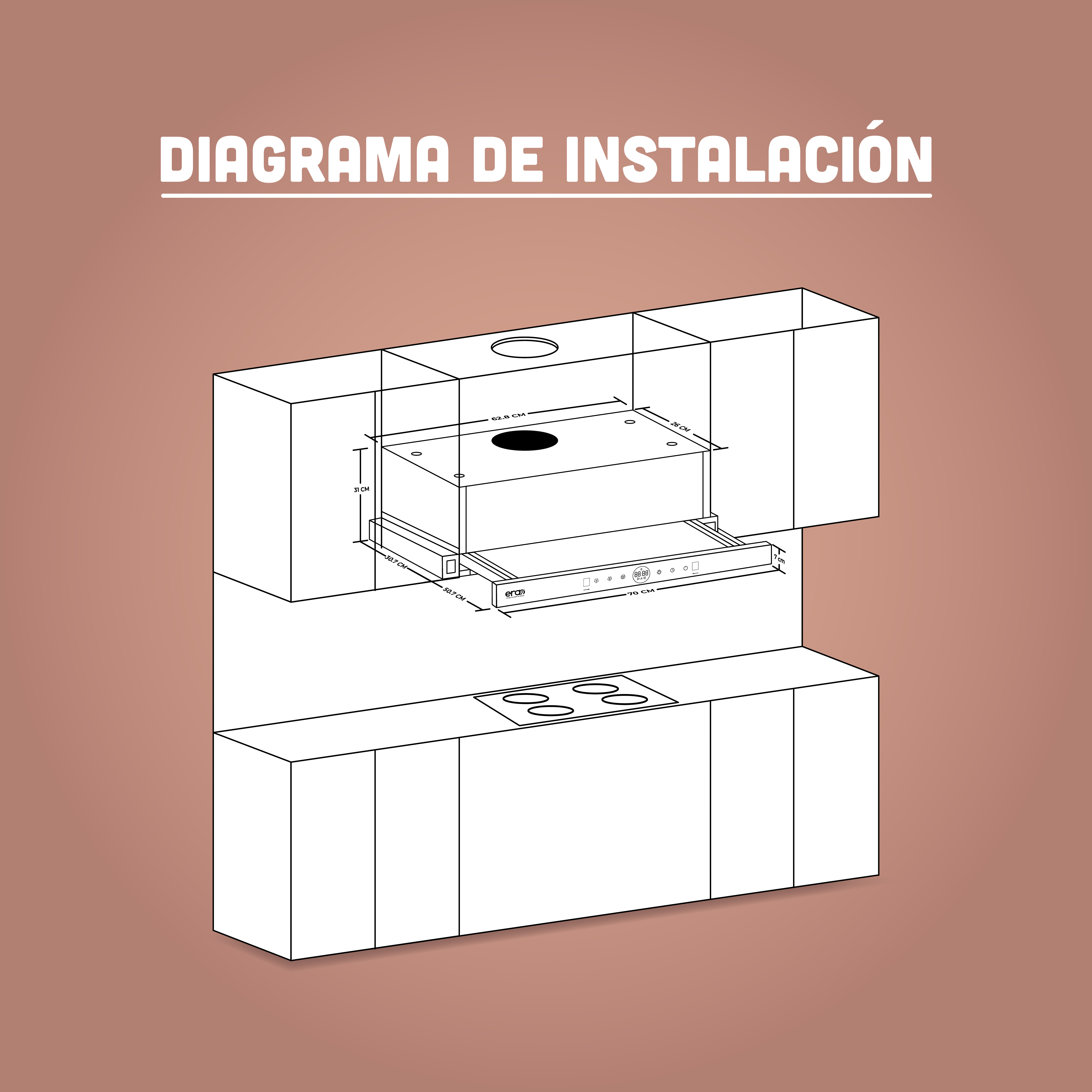 Foto 5 | Campana Extractora Telescópica De Cocina Era 60cm Acero Inox