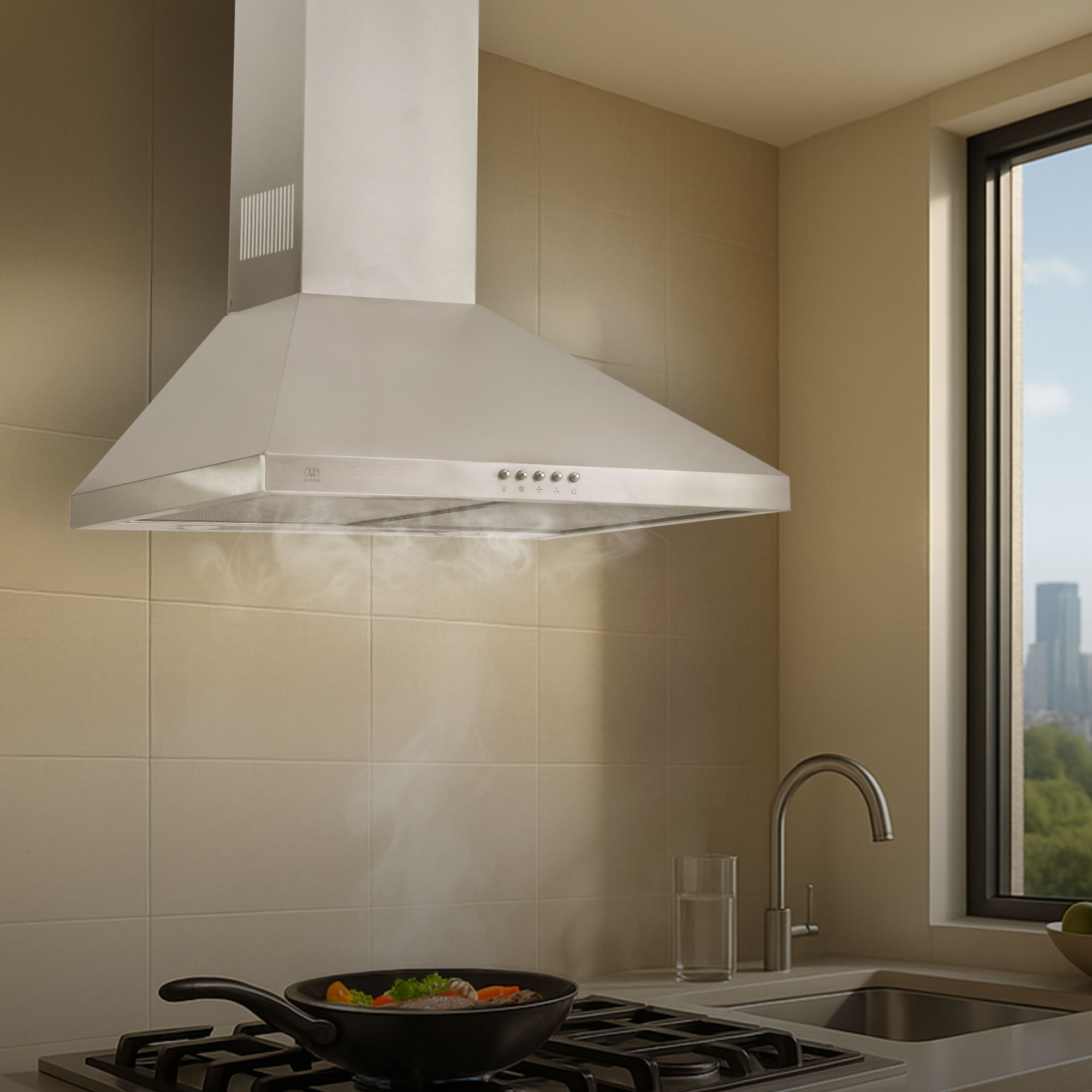 Foto 9 pulgar | Campana Para Cocina De Pared Piramidal 60 Cm 3 Velocidades Avera Cep60