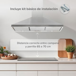 Foto 7 | Campana Para Cocina De Pared Piramidal 90 Cm 3 Velocidades Avera Cep90