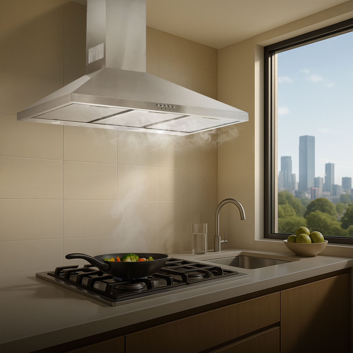 Foto 8 | Campana Para Cocina De Pared Piramidal 90 Cm 3 Velocidades Avera Cep90