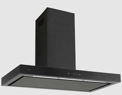 Foto 1 | Campana De Isla En Color Negro De 90cm Con Cuerpo En Acero Inoxidable Y Control Digital Con Wifi