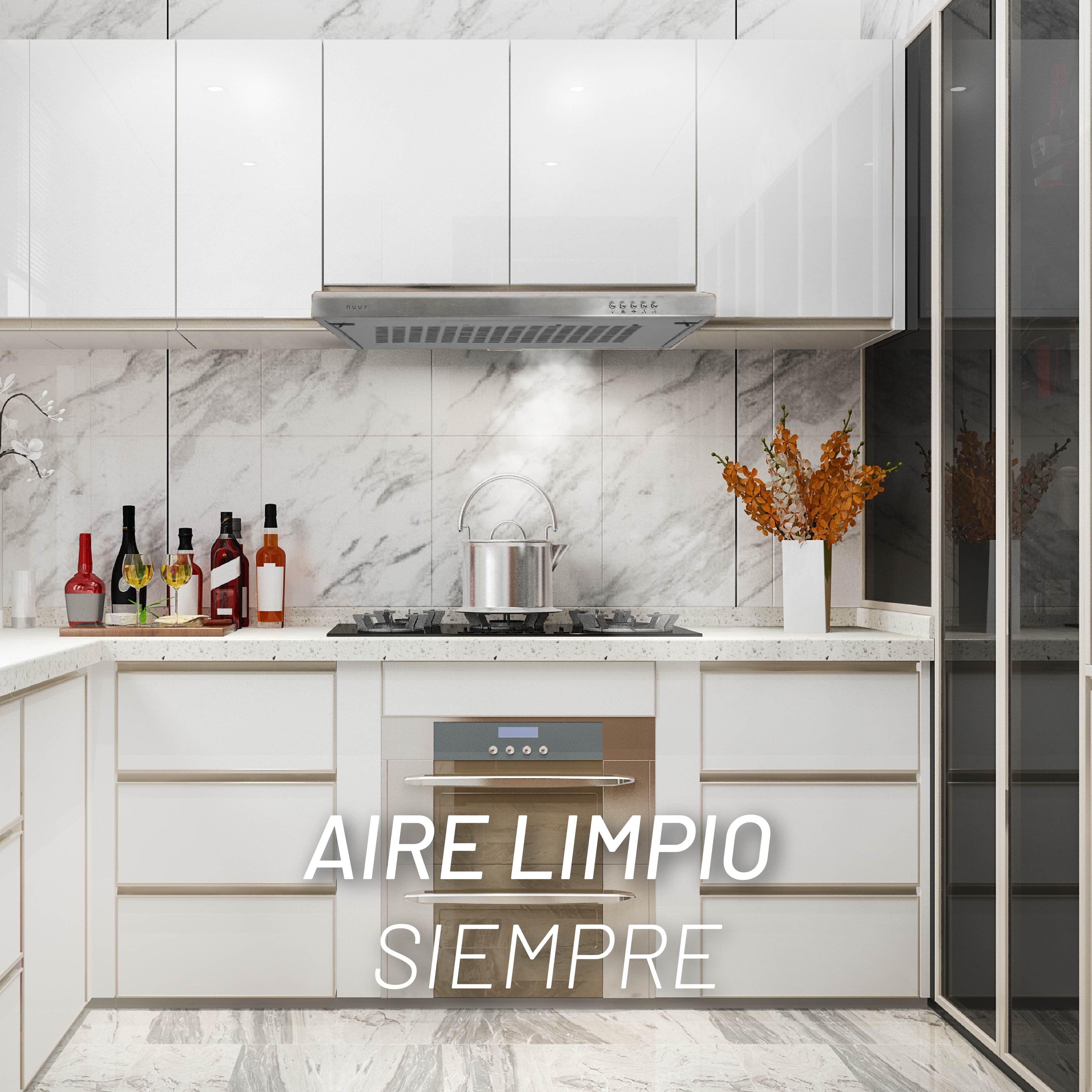 Foto 2 | Campana De Pared Acero Inoxidable De 80cm Con Tres Velocidades Y Tres Filtros De Aluminio