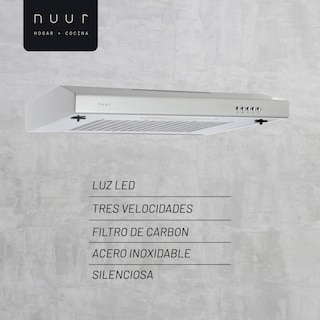 Foto 3 | Campana De Pared Acero Inoxidable De 80cm Con Tres Velocidades Y Tres Filtros De Aluminio