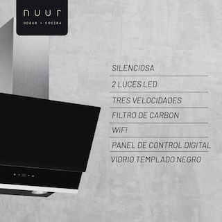 Foto 5 | Campana Extractora A Pared Acero Inoxidable Y Cristal Templado 60 Cm / Control Digital Con Wifi