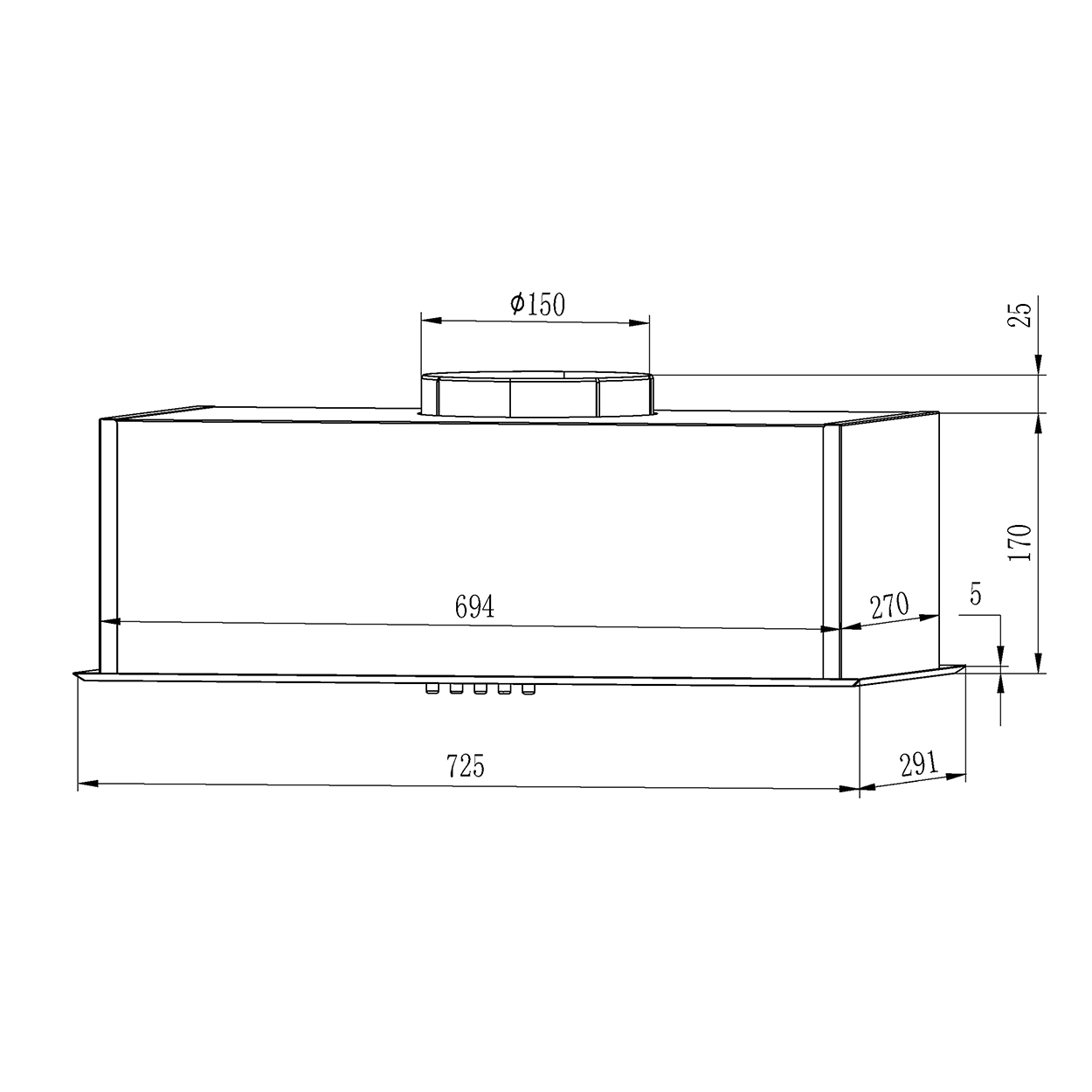 Foto 5 pulgar | Campana Empotre Dentro Alacena Ihd Ca3e 73 Cm (29'') Purificadora Acero Inoxidabl