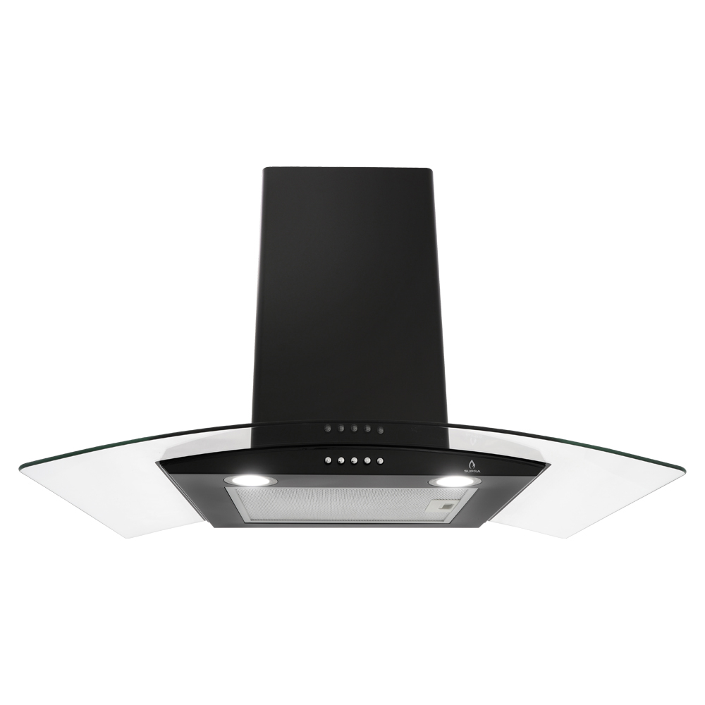 Foto 1 | Campana Extractora Cc-76-black Decorativa De Pared De Acero Inoxidable Color Negro