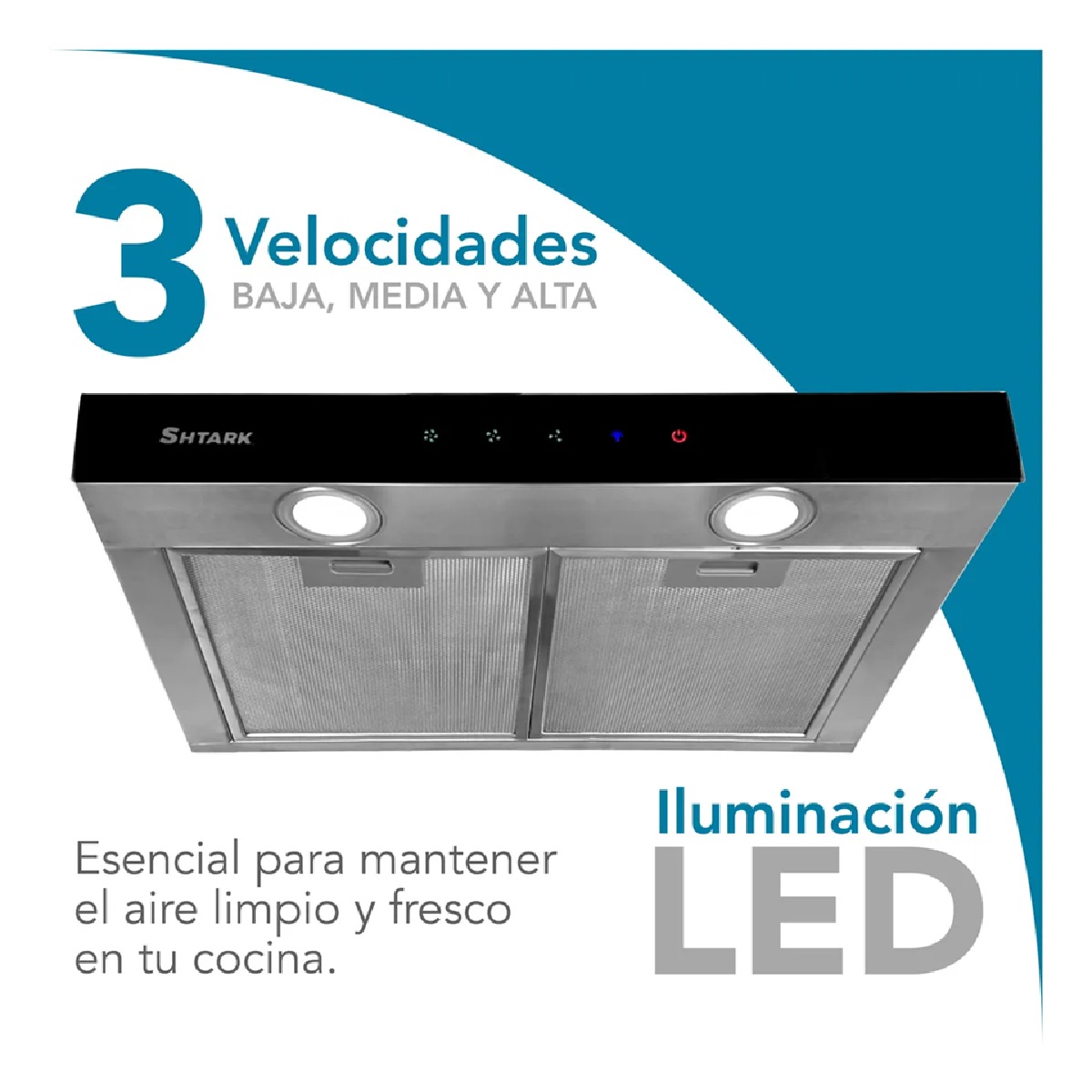 Foto 5 | Campana De Cocina Extractora Purificadora Acero Inoxidable