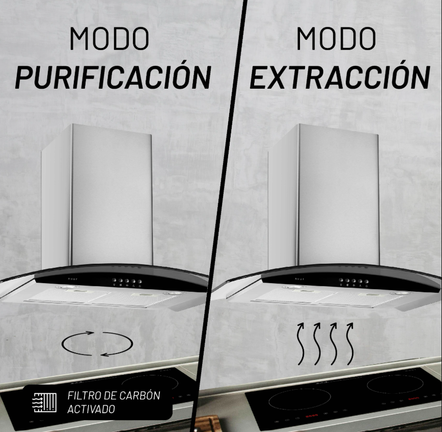 Foto 4 pulgar | Nuur Campana Extractora De Pared 90cm Ai Camexpa90av